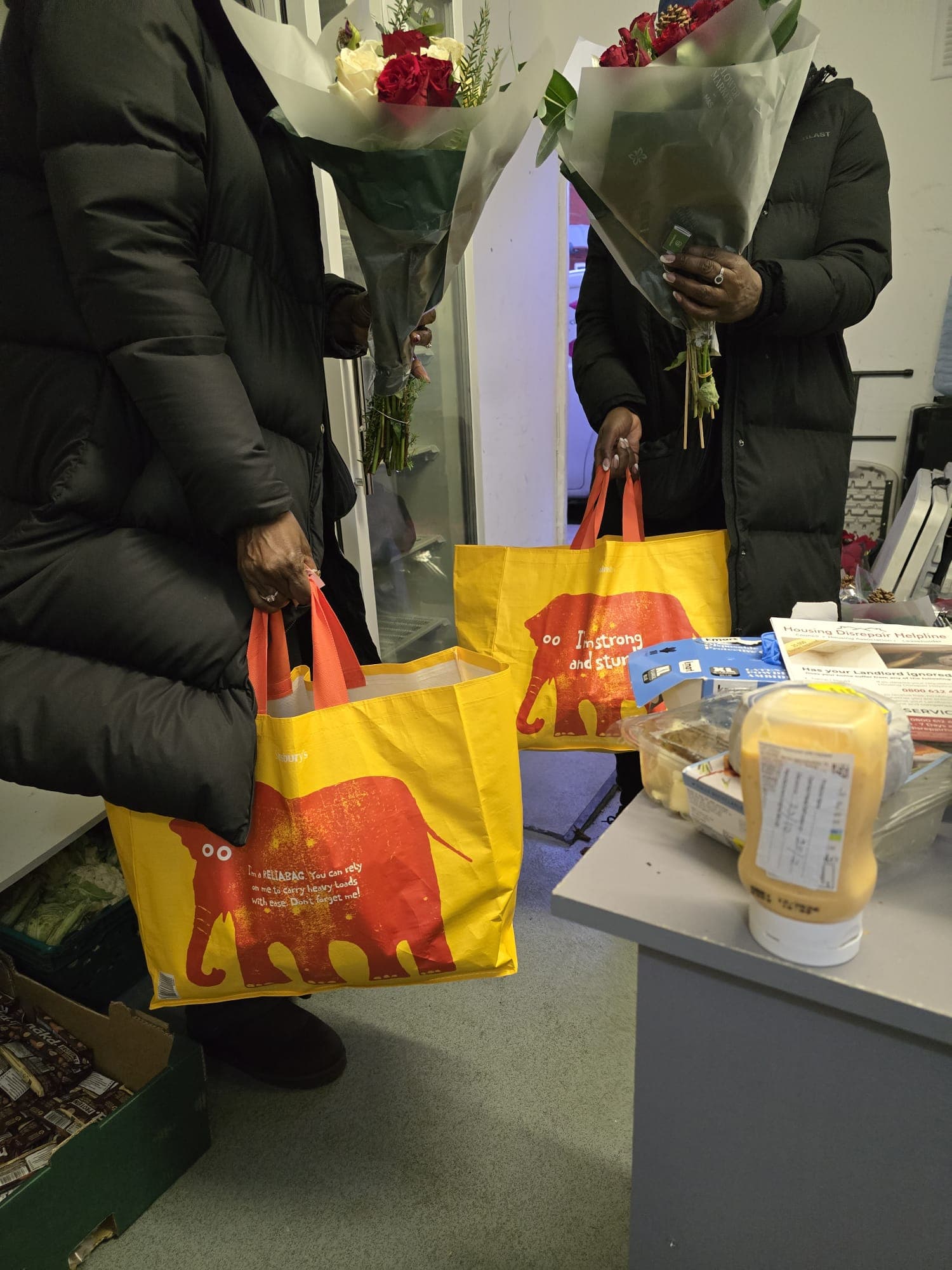 Flowers and food gifts