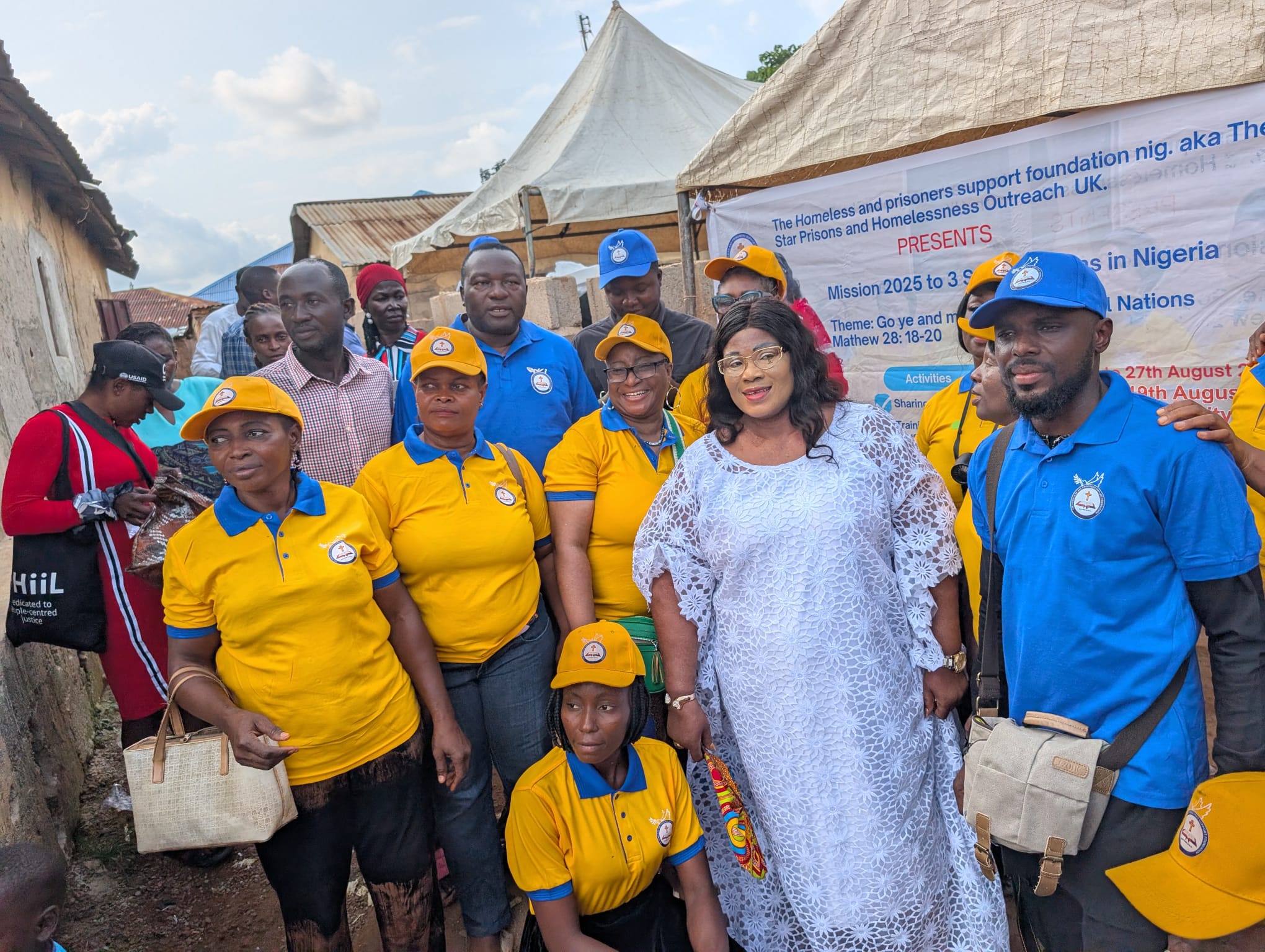 Mission leadership with team and local officials