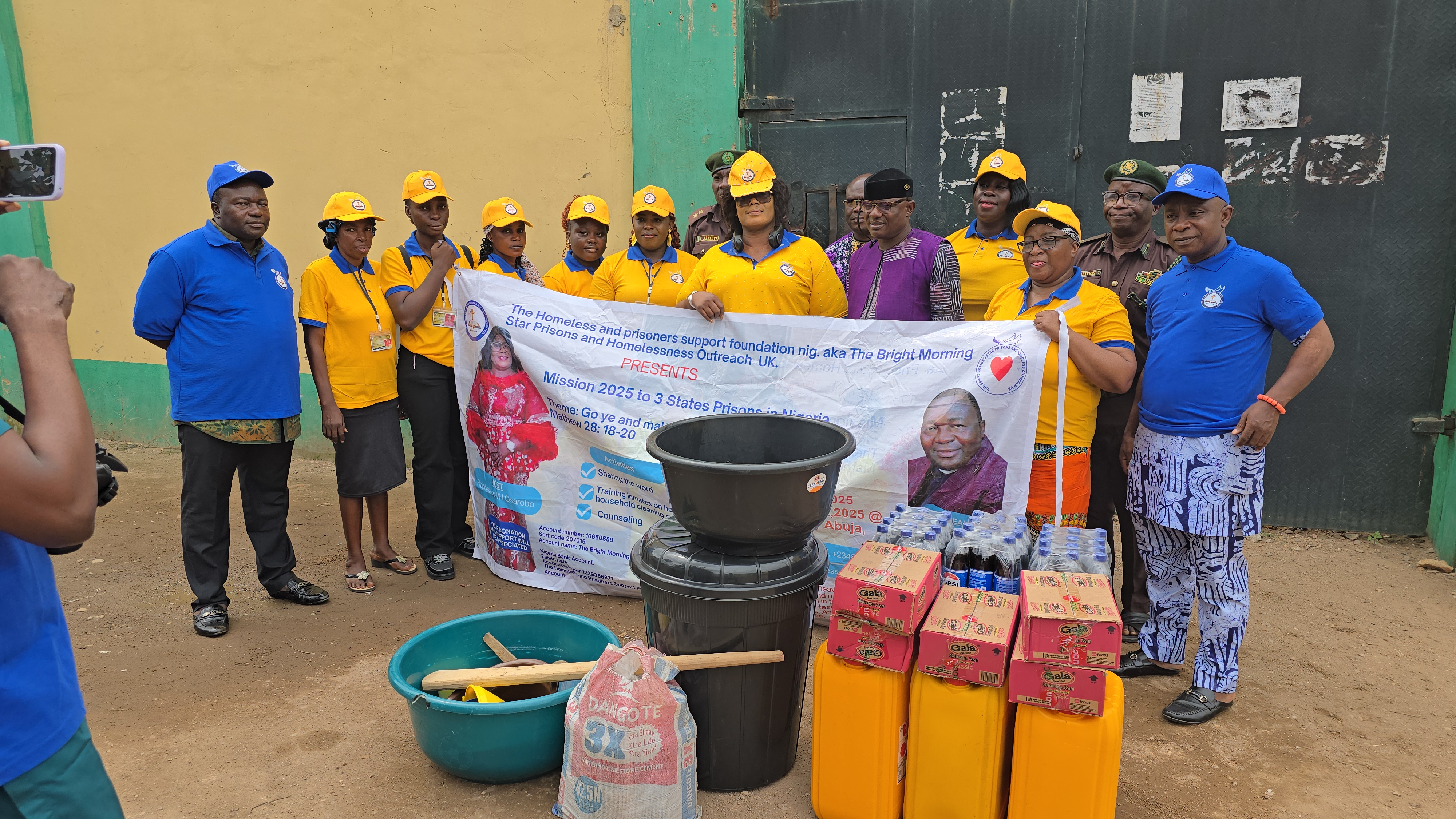 Full team photo showing scale of mission